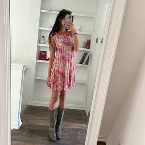 Vintage floral chemise dress